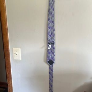 Pronto uomo men’s tie purple and gray Men’s warehouse